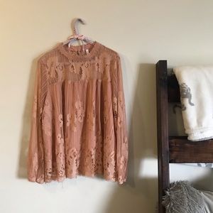 Xhiliration Lace Long Sleeve